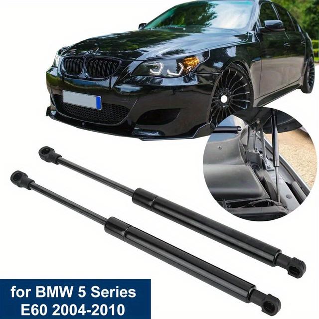 TEMU 2pcs Carbon Fiber Hood Air Struts For E60 E61 520i 535i - Gas Spring Lift Rods, Black, & Performance, For Upgrade | Carbon Fiber Struts | Durable Construction, For Accessories