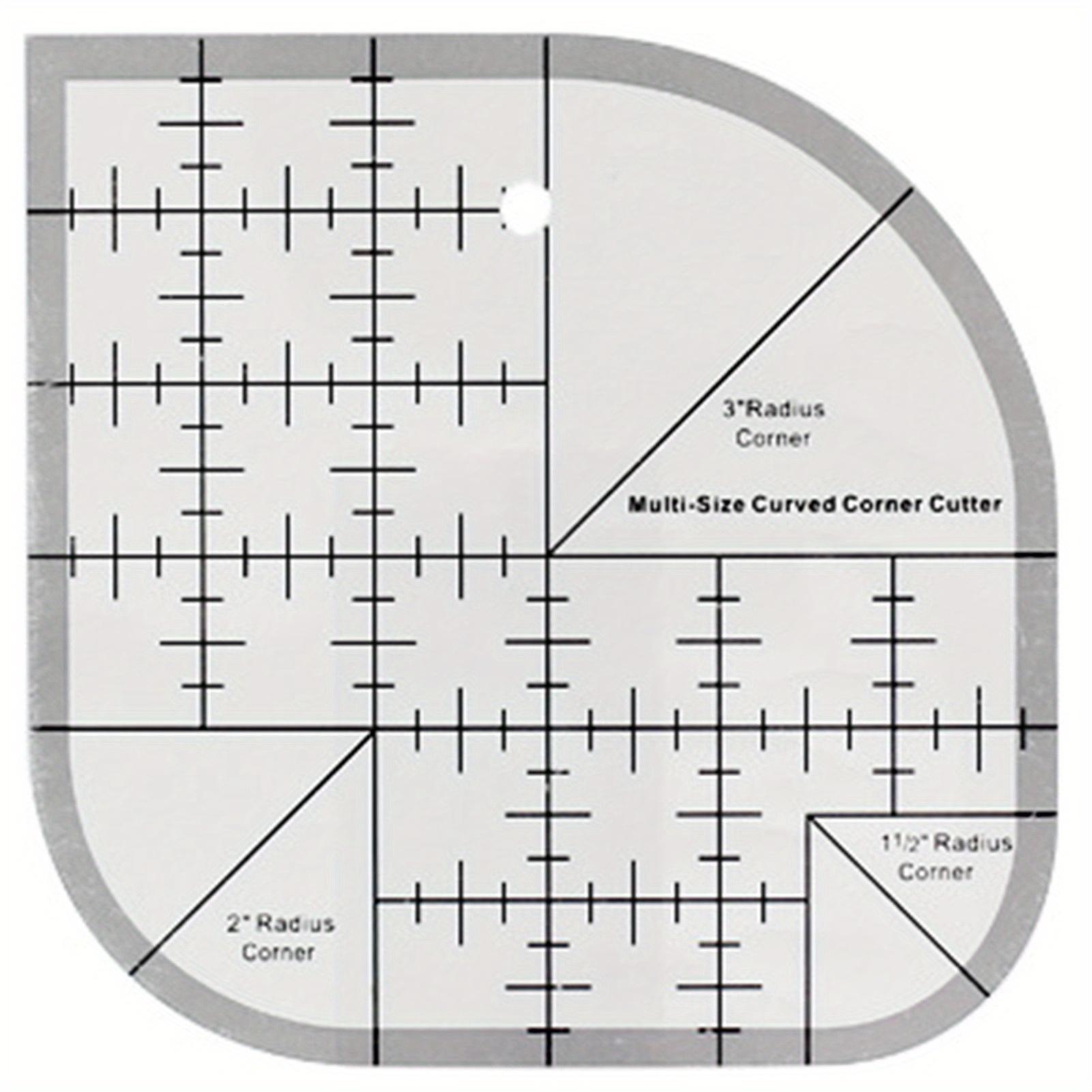 TEMU Multi-functional Angle Cutting Ruler Acrylic Non-slip Quilting Ruler Round Edge Template Ruler Sewing Ruler
