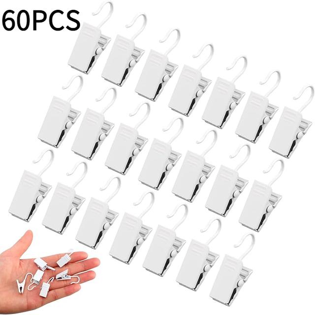 TEMU Small Heavy-duty Hook And Clip Set, Metal Curtain Hanger Clips For Photo, Home Decor, Art, And Craft Displays, Utility Hooks