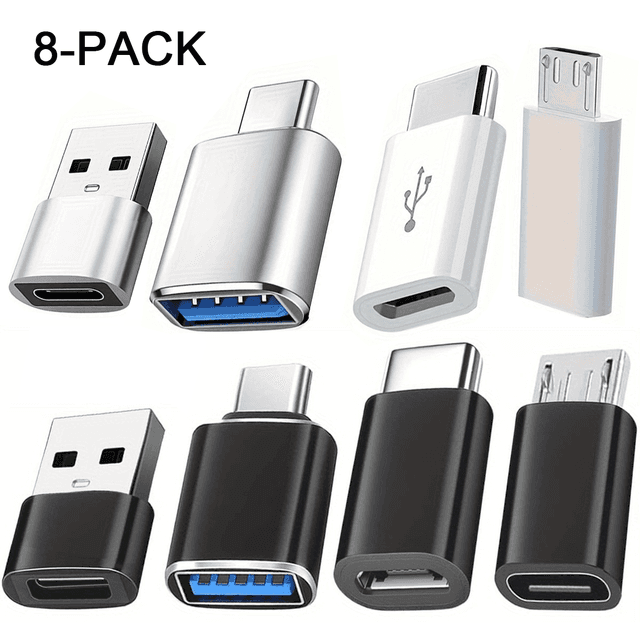 TEMU 8pcs Usb-c To A Male Charger Otg Converter, Micro Usb To Type-c Adapter For Fast Charging And Data Transfer, Usb Otg Adapter, Usb Cable Connector, Usb-c To A Male Charger, Usb-c To A Male Adapter