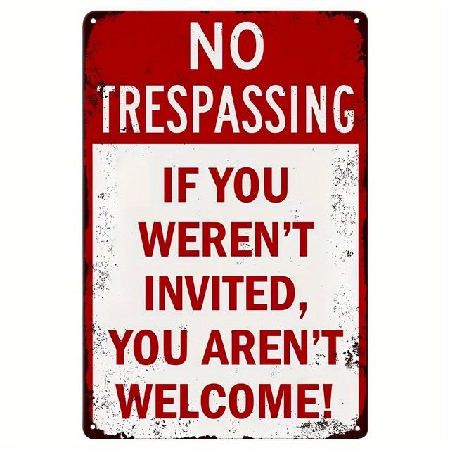 TEMU 2d Flat, 2d Flat Funny If Youre Not Invited Youre Not Welcome Aluminum Sign Novelty Home Bar Wall Decor Room Decor, 2d Flat