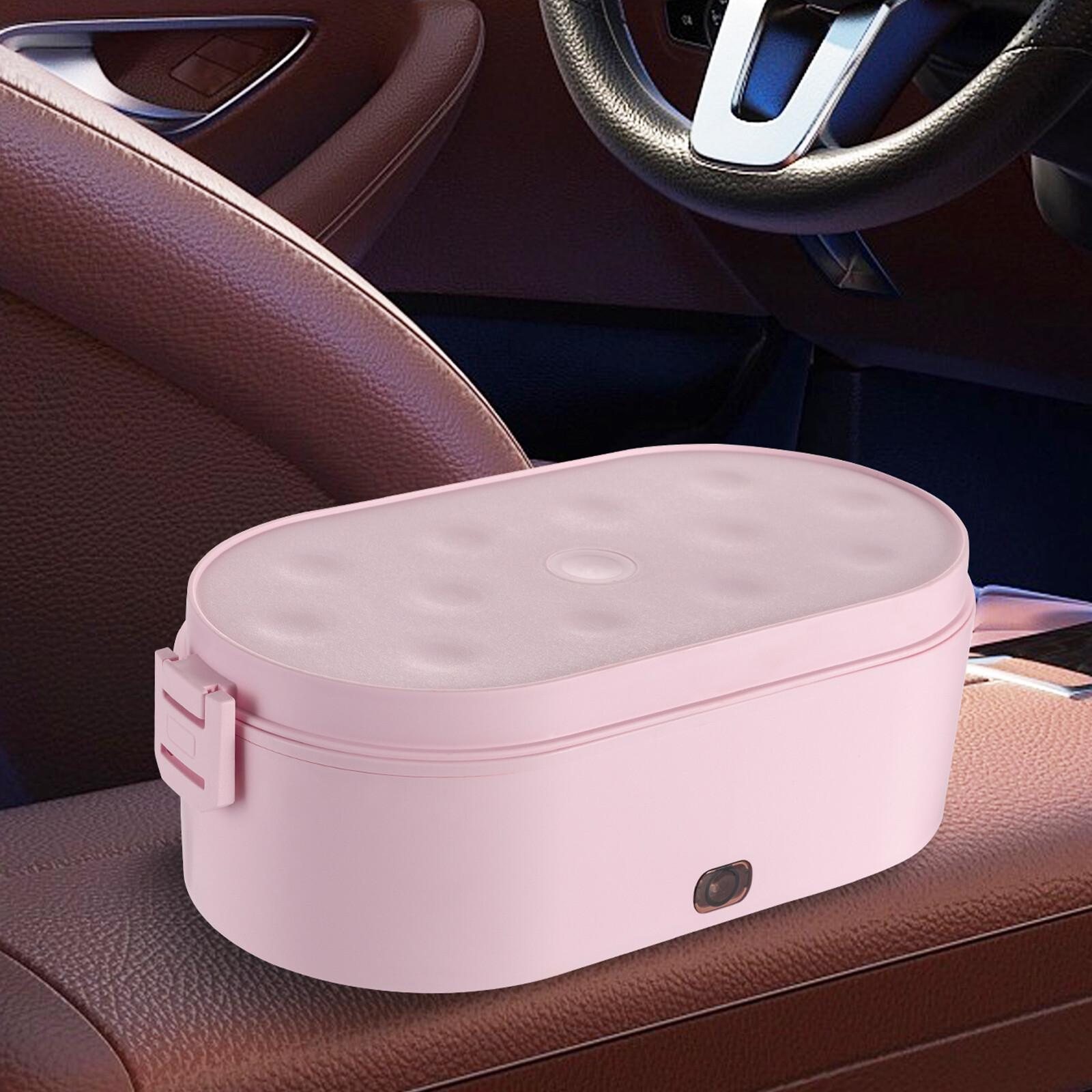 TEMU Usb Heating Lunch Box Portable 800ml Food Warmer For Car Office 2 Stainless Steel Containers 5v 12w Pp Material Heat To 113°f No Water Needed Leak Proof Lids