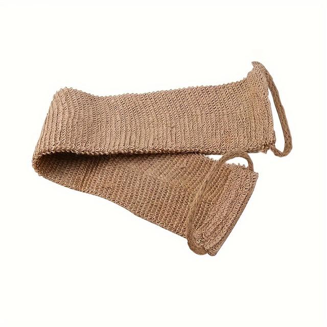 TEMU A Dual-sided Bath Brush Featuring A Handle, Perfect For Exfoliating And Massaging The Back, Ideal For Use In The Shower And While Traveling - A Washable Body Towel