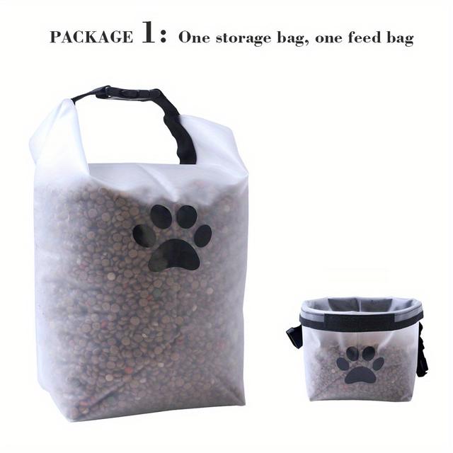 TEMU Roll Pet Treat Pouch Food Storage Bag 5l, Pet Training Reward Feed Bowls Bags, Keeps Good For Dogs Pets Outdoor Travel Camping And Training, Reusable And Durable, Tpu Material