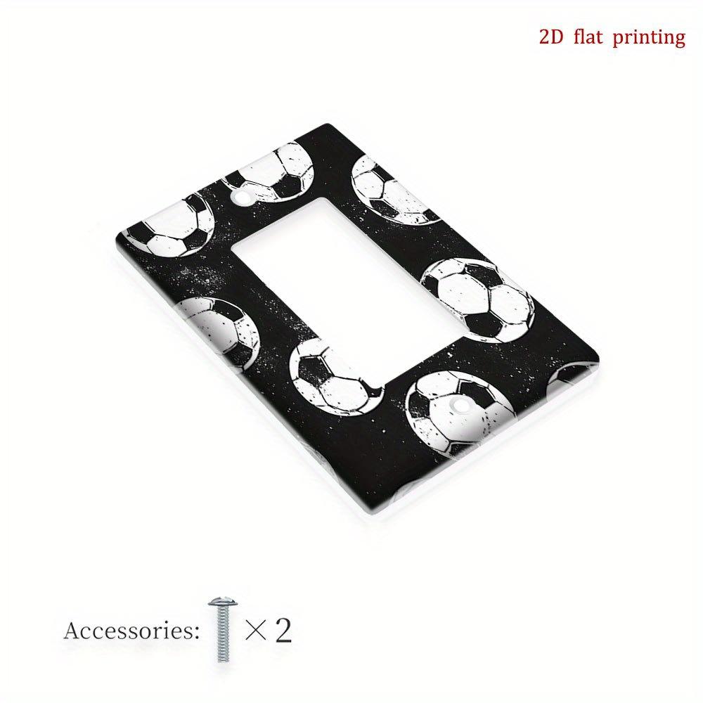TEMU 1pc 2d Flat Printing Light Switch Cover Plate, Outlet Cover Decorative Wall Plate Receptacle For Country Bathroom Decor, 2d Flat