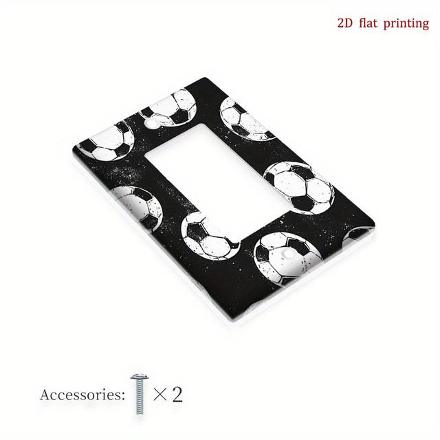 TEMU 1pc 2d Flat Printing Light Switch Cover Plate, Outlet Cover Decorative Wall Plate Receptacle For Country Bathroom Decor, 2d Flat