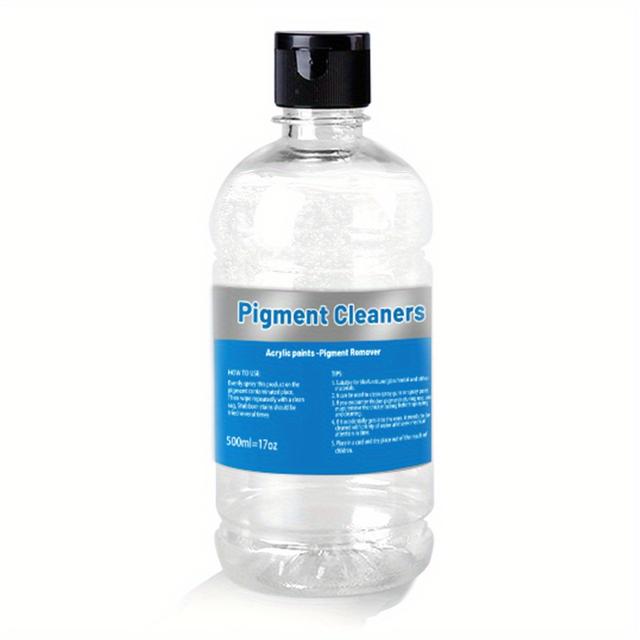 TEMU Art Supply Airbrush Cleaner, 17-ounce/ 33.8-ounce Pint Bottle - Cleaning Solution, Quickly Remove Water-based Acrylic Paint, Watercolor, Makeup - Clean Clogged Airbrushes, Brushes, Artist Tools