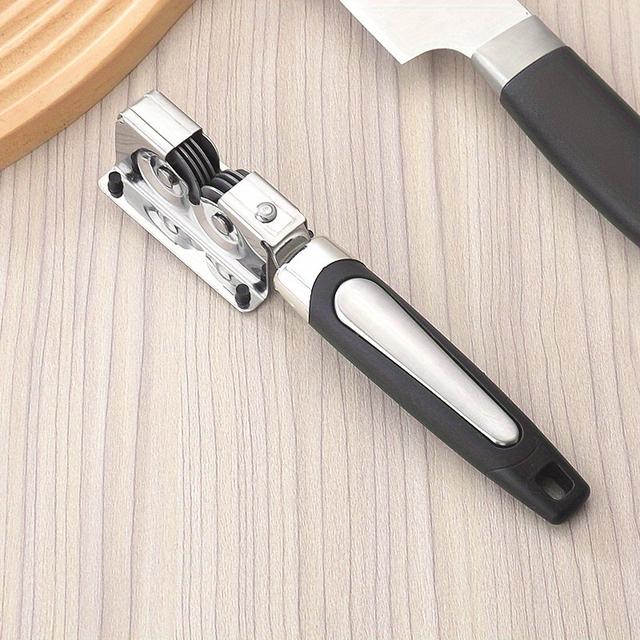 TEMU Afilador de acero inoxidable, duradero y resistente al para cocina doméstica, apto para cuchillos de cocina, cuchillos y otros cuchillos, ideal para afilado rápido.