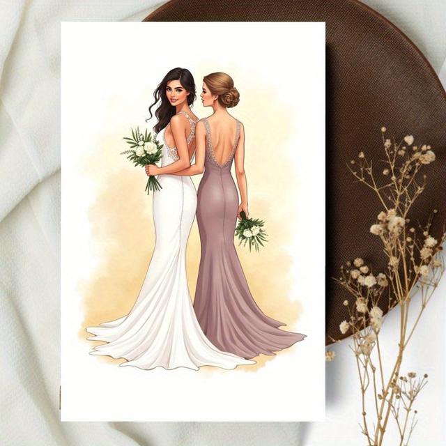 TEMU Fun Bridesmaid Card Spring Gift 1pc, Spring, Bridesmaid Proposal Gift, Maid Of Honor, Ideal Gift For Friend Sister, Invitation Letter