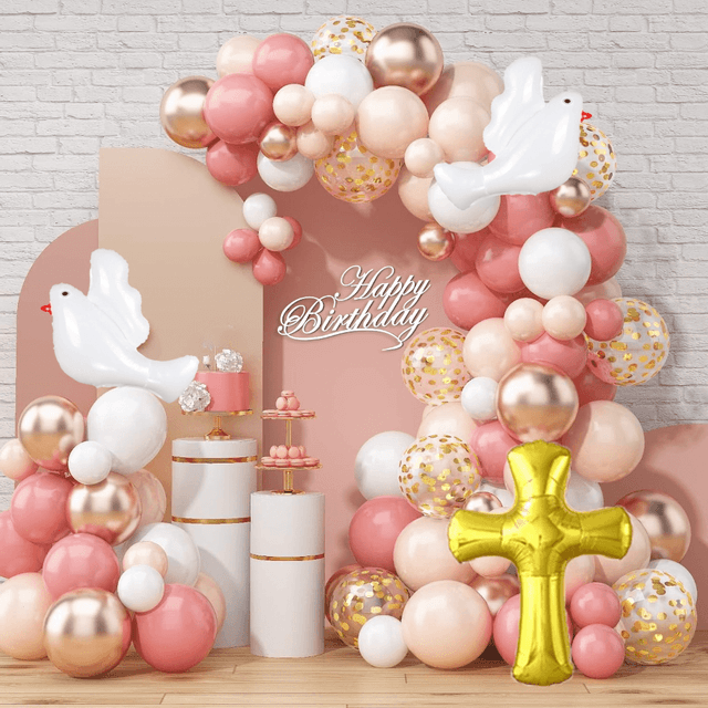 TEMU Conjunto de Guirlanda de Balões com 118 Peças, de Balão de , Adequado para Comunhão, Festa de Casamento, Cerimônia de e Aniversário