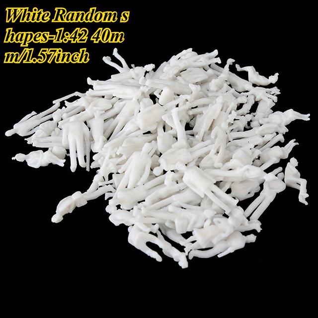 TEMU 30 Stück Miniatur Weiße ABS-Figuren für Modellzugsets, Puppenhäuser & Schulprojekte - Detaillierte Posen, Hochwertiges ABS-Material, Perfekt für ab 18 Jahren