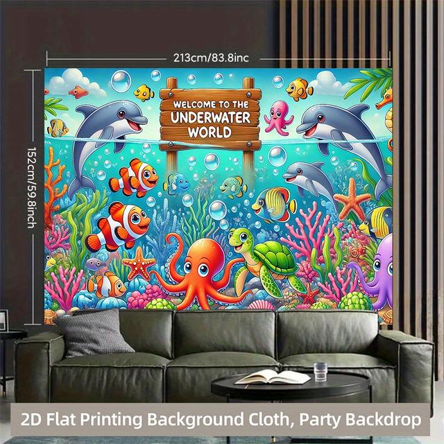 TEMU 2d Flat - 2d Flat - A 2d Backdrop Featuring A Vibrant , Perfect For Birthday Parties, Photo Studios, And Celebrations. This Fabric Backdrop Hung Without The Need For