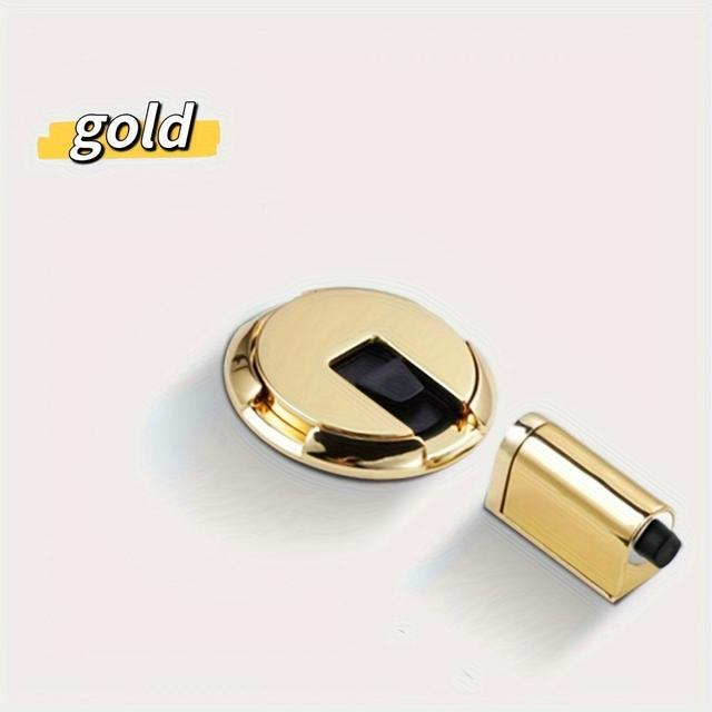 TEMU 1 Set, , New Punch-free Mechanical Door Stop, Adjustable No Drilling Mechanical Floor Door Locks With Adhesive