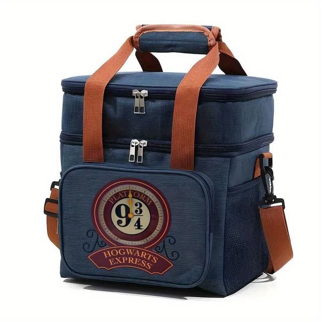 TEMU 1pc Bolsa de Almuerzo de Tela Oxford Multicapa Engrosada, Bolso de y de Color Sólido y Diseño Simple, Bolsa Térmica de Gran Capacidad , Sin , WCDC717, No