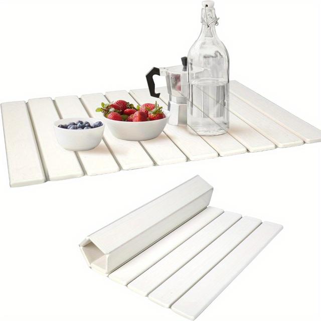 TEMU Large Stone Dish Drying Mats For Kitchen Counter, 15.7"(l)×11.8"(w) Fast Absorbent Collapsible Dish Drying Mats, Dish Drying Stone For Dishes Bottles Cups, Great Kitchen Essential