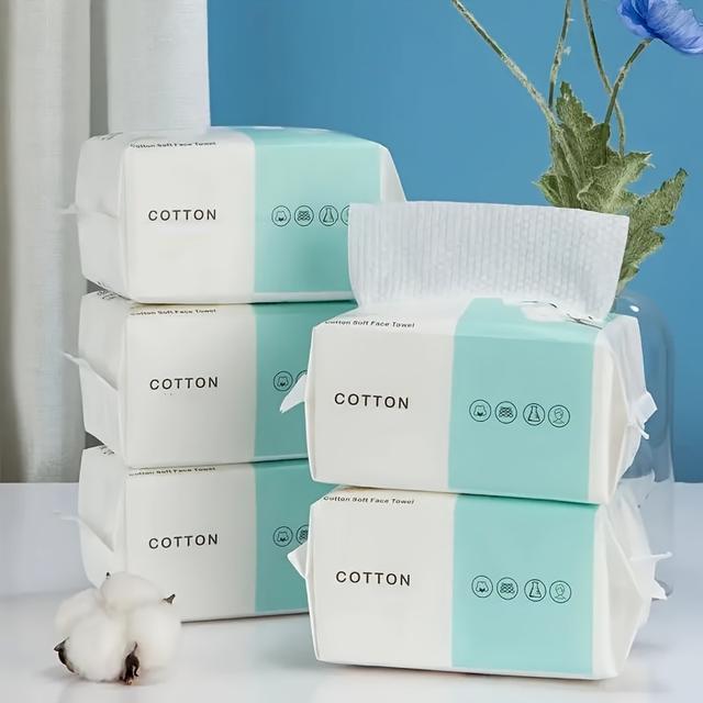 TEMU 100pcs/2pcs Ultra Soft Disposable Face Towels- Wet/dry, Thick And Gentle, Suitable For Makeup Removal, Beauty Salons, And Home Cleaning