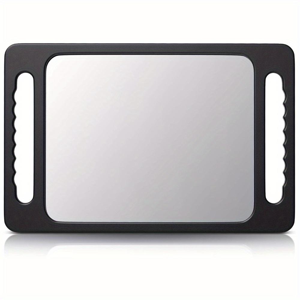 TEMU Large Hand Mirror With Double Handle Salon Haircut Mirror With Double Handgrip