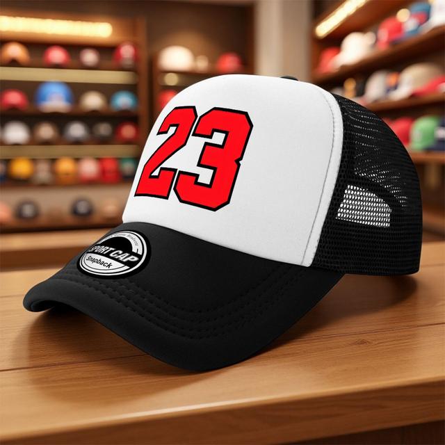 TEMU 1pc Urban Style Baseball Cap With Number 23 Print, Made Of Quality Mesh Fabric, In For Nature , Golf, Fishing