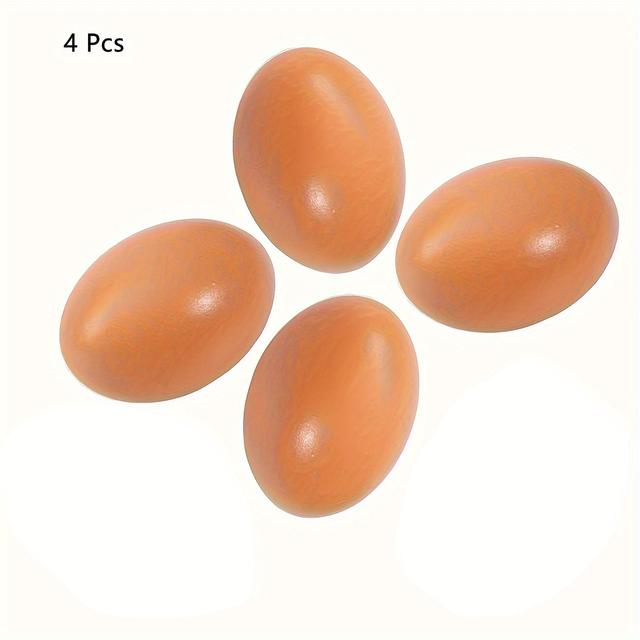 TEMU 1/4pcs Wooden Nesting Eggs For Laying Hens, Eggs For Chicken Nesting Box, Agricultural Nesting Aid Tools