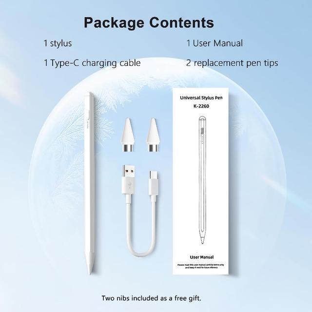 TEMU Universal Active Stylus Pen With Type-c Charging, Smooth & Efficient For Digital Drawing, Compatible With For Ipad 2018-2025/ Devices, Writing & Drawing, Sleek Stylus Design, Durable Construction