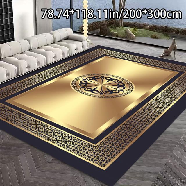 TEMU 1pc 벨벳 홈 데코, 고급 금색으로 다양한 설정에 적합, 거실 및 소파 카펫에 적합합니다.