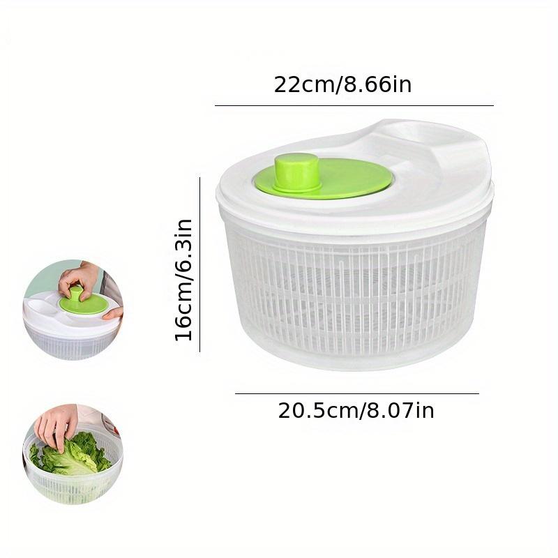 TEMU Multifunctional Salad Spinner And Strainer- Non-rechargeable Pp Manual Vegetable And Fruit Spinner With Strainer Basket Convenient Meal Preparation
