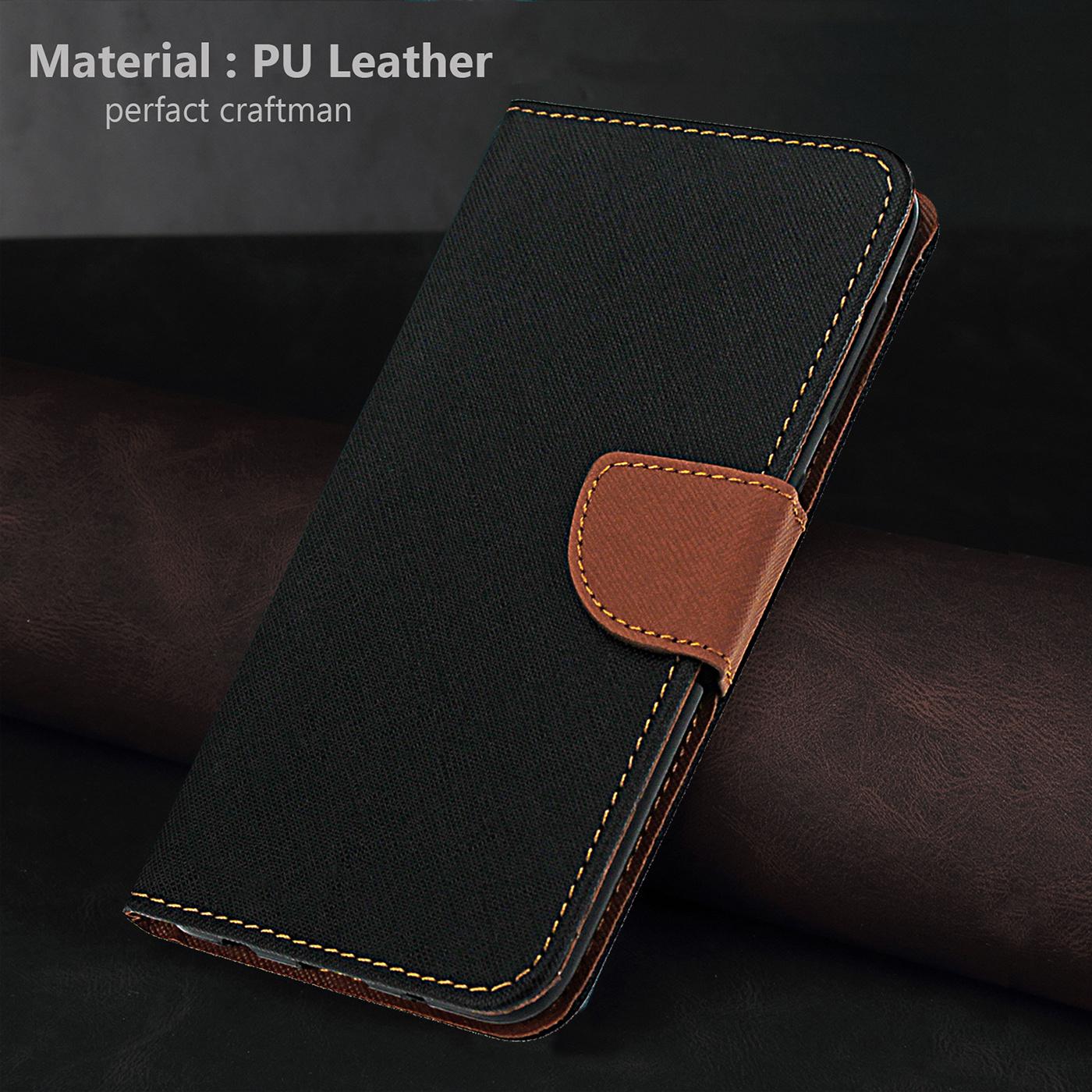 TEMU Funda para Teléfono - SHIYENA Funda Tipo Billetera para Fusion Macro Negra en de Cuero [Magnético] [Función de Soporte] [ Ranura para Tarjetas] Funda Clásica con Tapa