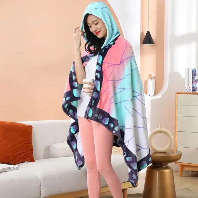 TEMU de Anime Ideal para Accesorio de Disfraz de Cosplay y Pijamas - Cubrecama Temático para Mujeres y Adultos, Regalo de Tema Anime para Cubrir la Cama o Pijama (Cuidado de Secado en Línea)