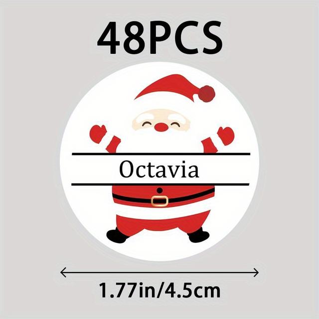 TEMU Customized 48/96 Name Stickers, Christmas Stickers, Elf Stickers, Personalized Christmas Labels, Gift Labels, Name Labels, Gift Labels, Shelf Stickers