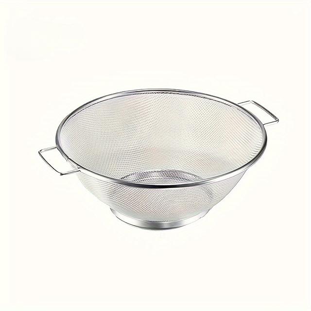 TEMU Edelstahl-Küchensieb - Langlebige Abtropfkörbe für Obst, Gemüse & Reiswaschen