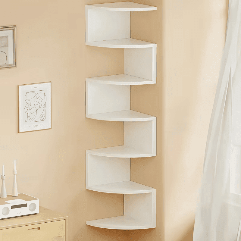 TEMU Z-shaped Design Of The -layer Corner Wall-mounted Shelf, 30 Million In Europe And America, Is A Storage Display Rack Suitable For Placing Books, Ornaments
