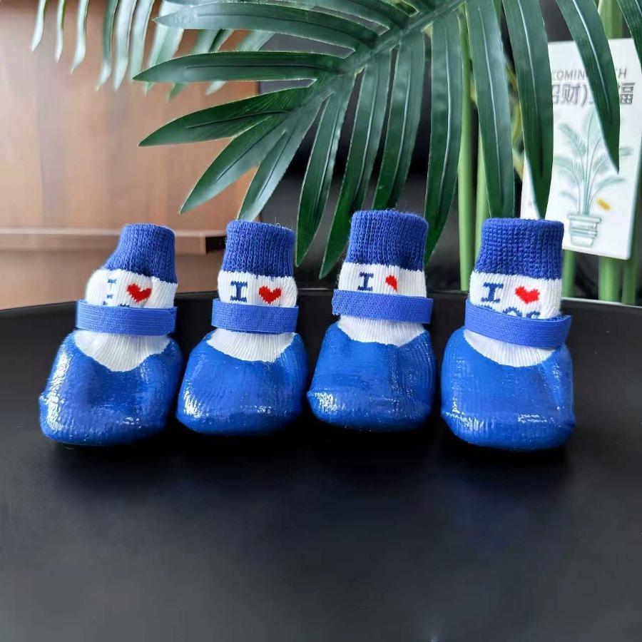 TEMU 야외 활동을 위한 강아지 신발, 먼지 및 물로부터 보호, 발 보호 커버로 긁힘 방지, 미끄럼 방지 하이탑 내구성 신발 (강아지 산책용)