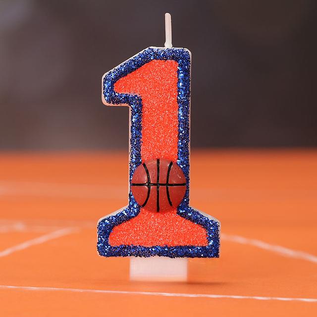 TEMU 1 Creative Sports-themed 0-9 Basketball Birthday Candle, Anniversary Party Decorations For Adults' Gatherings And Holiday Candles Suitable For Halloween
