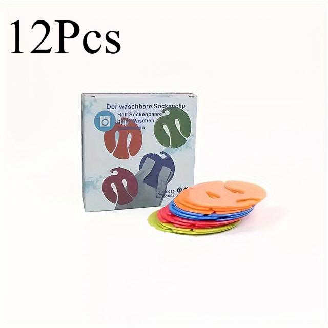 TEMU 36pcs/12pcs Multi-functional Sock Clips, Utility Storage Supplies For Underwear, Gloves, Ties, And Socks Drying And Organization, Clothes Pins
