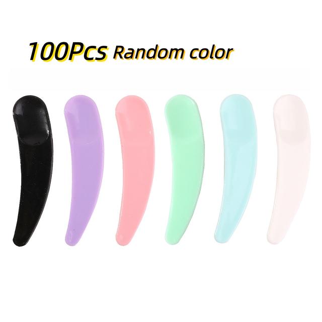 TEMU 100 wiederverwendbare Kosmetikspatel + Mini-Löffel - Rutschfester Griff, leicht zu reinigen, für Gesichtscreme, Lotion, Make-up, Hautpflege - Ideal für Reisen, Spa