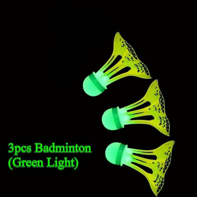 TEMU Set Of 3 Illuminated Wind-resistant Badminton Shuttlecocks | Sturdy, Glowing, Appropriate For Use, Great For Practice And , Perfect For Sports Lovers