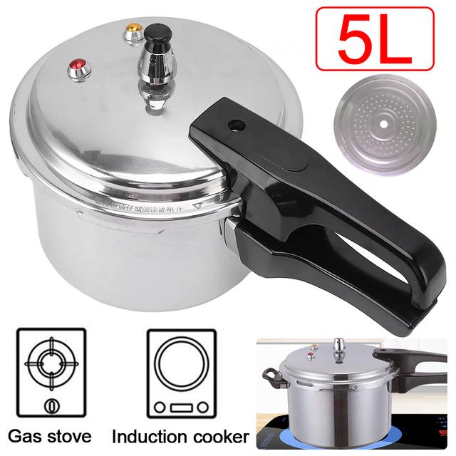 TEMU Zweckmäßiger Deckel, Aluminiumlegierung Universal-Dampfgarer Schnelltopf | 5L Küchen-Schnelltopf | Schnelltopf-Topf | 5L Topf | Für Induktion & Gas geeigneter Schnelltopf | Schnelltopf+Topf