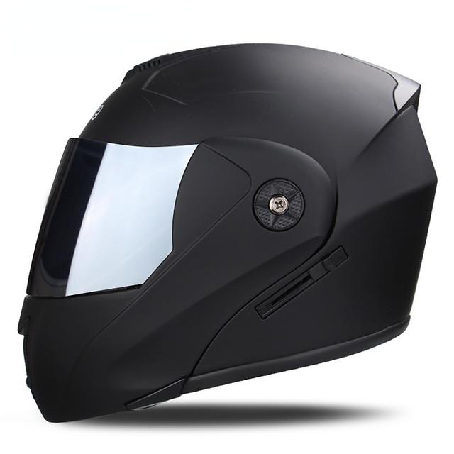 TEMU Casques de Moto à Visière Double, Intégral Sport en ABS pour Adultes, Chaud en Hiver