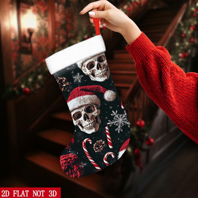 TEMU -piece Christmas Stocking, Featuring In Hats (sdw01233), Is A And Festive Item. It Showcases Intricately That Are Cheerfully Decorated