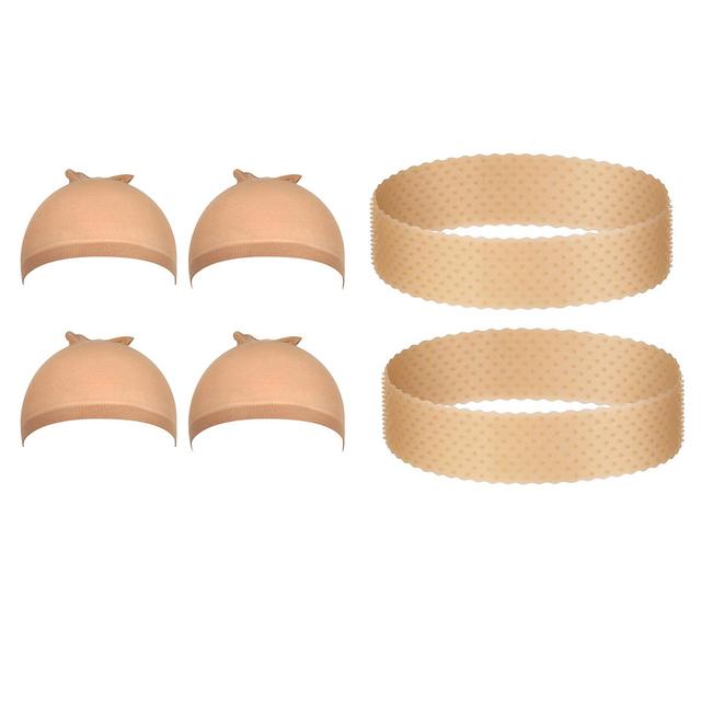 TEMU Elástica y Transparente de Nylon Antideslizante Sin Costuras con Gorro para Peluca, Ideal para Deporte y Yoga (Color )