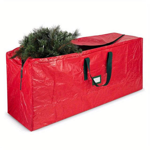 TEMU 1pc Bolsa de Almacenamiento para Árbol de Navidad de PVC | Gran Capacidad, Cierre de Cremallera, Multiusos para Uso en Exteriores/Hogar, Ideal para Árboles y Almacenamiento Doméstico