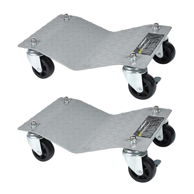 TEMU Manöverhilfe, 2/4 Rollen, verriegelbar, 500 kg Tragfähigkeit pro Plattform, für das Bewegen großer Fahrzeuge und Autos