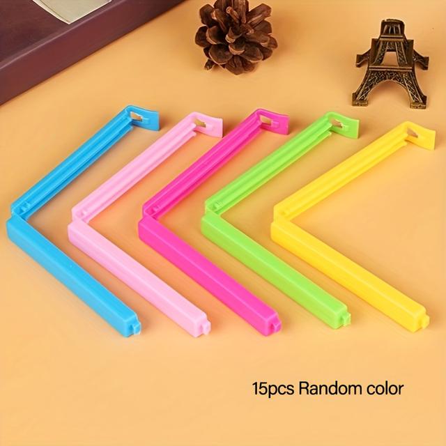 TEMU 15 Heavy-duty Reusable Sealing Clips - Durable Plastic Leak-proof Clamps, Food Grade Safe, Dishwasher Safe, Suitable For Kitchen, Bathroom, Glass, Plastic, Metal Pipes - Anti-spill Clips