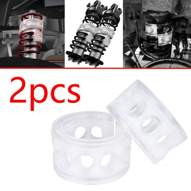 TEMU 1/2pcs - Car Shock Absorber Buffer, 9-hole Pressure High Elastic Rubber, Installation, Noise Reduction And Dustproof, Improves Suspension Performance And Driving , Universal Model Special