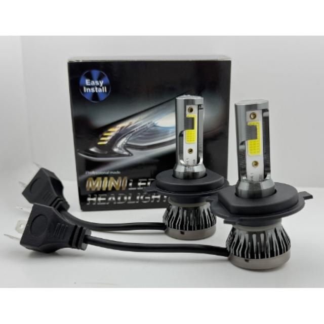 TEMU 9003 H4 Led Headlight Bulb Set For High And , 120w, 6000k White Light, Without Battery