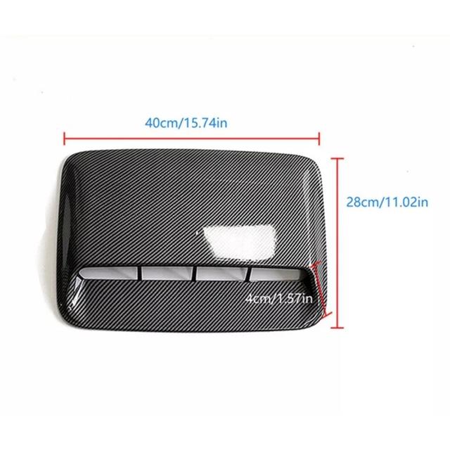 TEMU Carbon Fiber Racing Hood Cover, Universal Fit Flow Vent, Front Position, High-performance Car Accessory