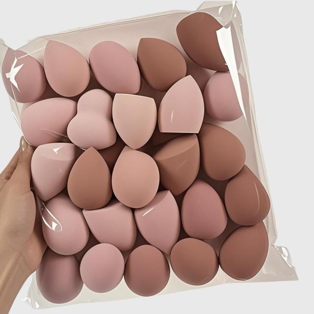 TEMU 8pcs Professional Makeup Sponge Beauty Blending Set, Random Shapes, Suitable For Foundation Liquid And Powder, High-quality Perfectly Shaped Sponges For Flawless Application