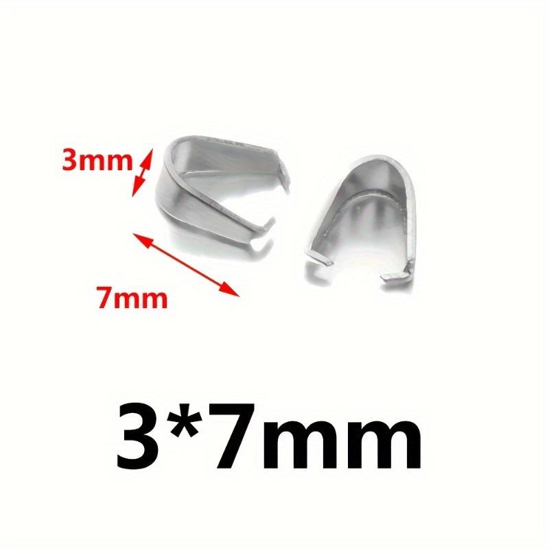TEMU 110pcs Stainless Steel U-shaped Pendant Clasps - Melon Seed Buckles For Making, Necklace & Bracelet Craft Supplies