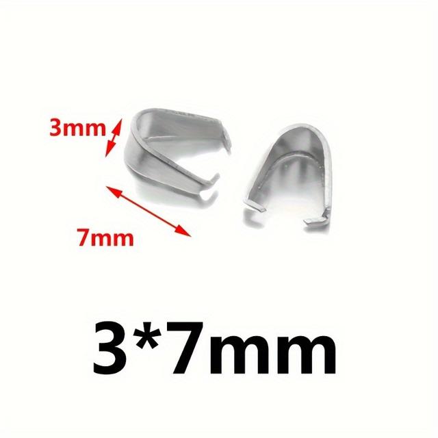 TEMU 110pcs Stainless Steel U-shaped Pendant Clasps - Melon Seed Buckles For Making, Necklace & Bracelet Craft Supplies