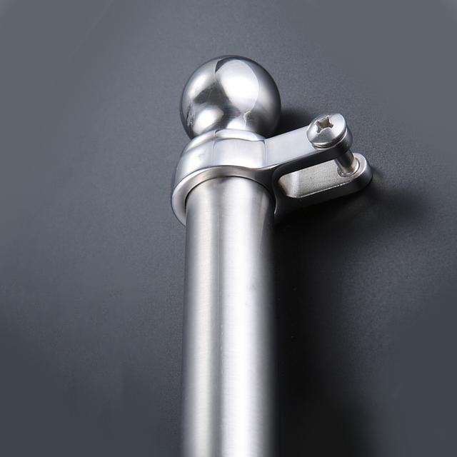 TEMU 1pc 18-inch Stainless Steel 316 Marine Flagpole With , Rope And Base Mounting Points For Boating Accessories, Boating Accessories, Marine Hardwar